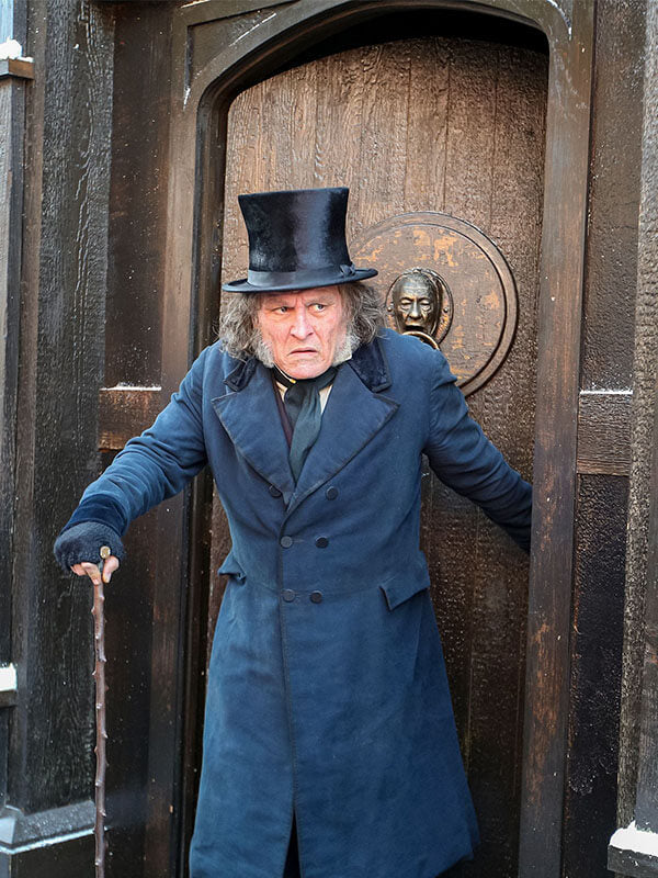Johnny Depp Ebenezer 2026 Blue Trench Coat