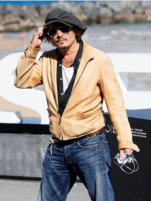 Johnny Depp Tan Brown Suede Leather Jacket
