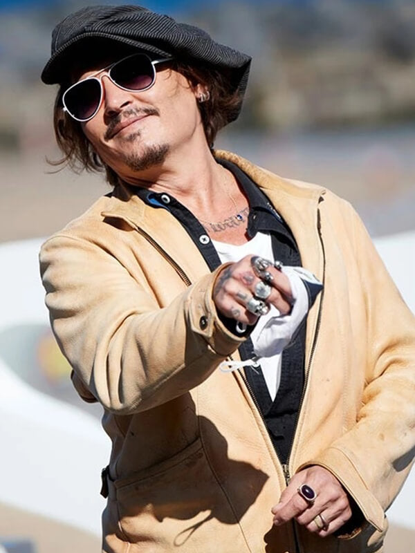 Johnny Depp Tan Brown Suede Leather Jacket