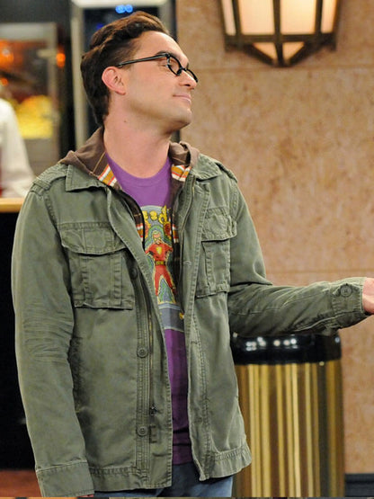 Johnny Galecki Big Bang Theory Season 01 Green Cotton Jacket