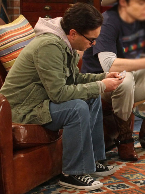 Johnny Galecki Big Bang Theory Season 01 Green Cotton Jacket