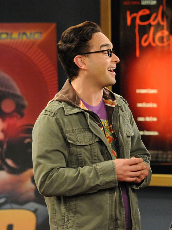 Johnny Galecki Big Bang Theory Season 01 Green Cotton Jacket