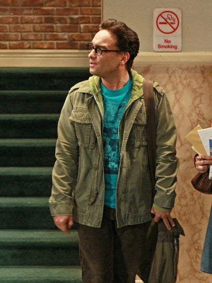 Johnny Galecki Big Bang Theory Season 01 Green Cotton Jacket