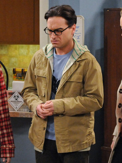 Johnny Galecki Big Bang Theory Season 04 Tan Cotton Jacket