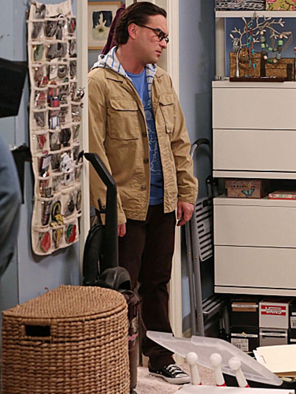 Johnny Galecki Big Bang Theory Season 04 Tan Cotton Jacket