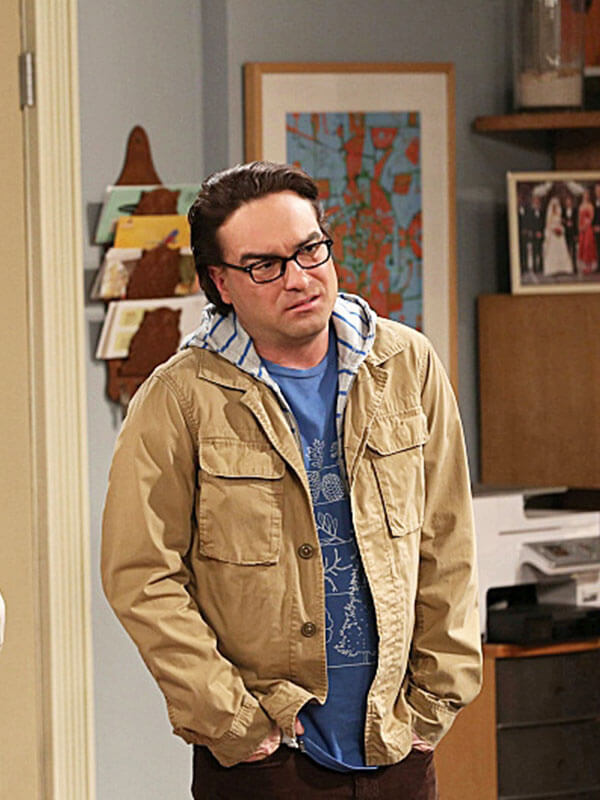 Johnny Galecki Big Bang Theory Season 04 Tan Cotton Jacket