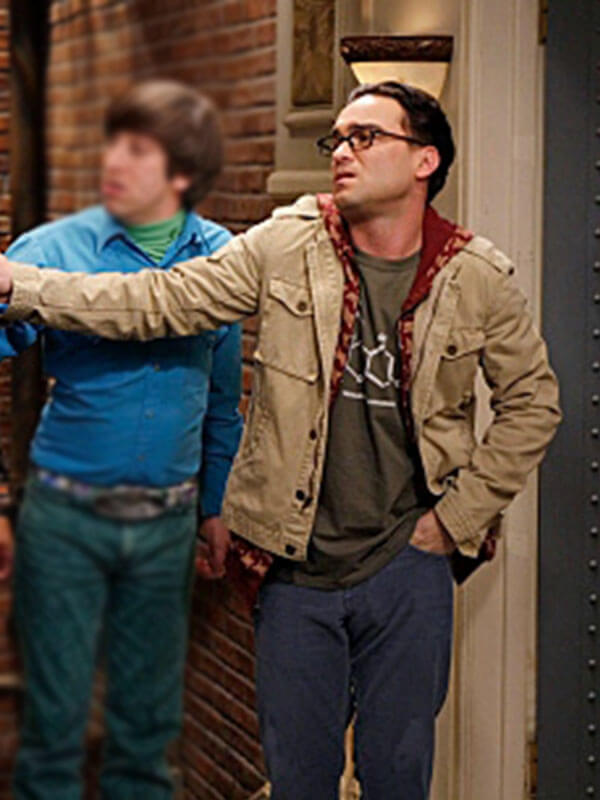 Johnny Galecki Big Bang Theory Season 07 Cream Cotton Jacket