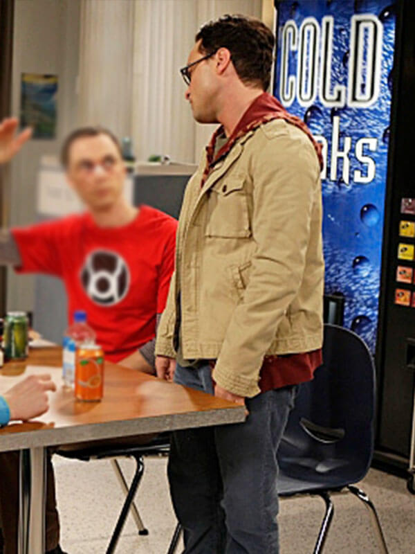 Johnny Galecki Big Bang Theory Season 07 Cream Cotton Jacket