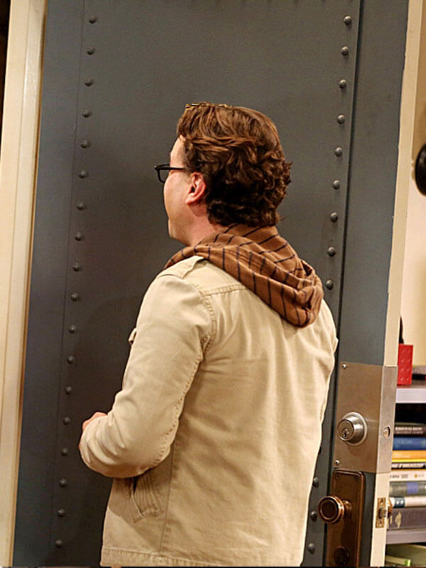Johnny Galecki Big Bang Theory Season 07 Cream Cotton Jacket