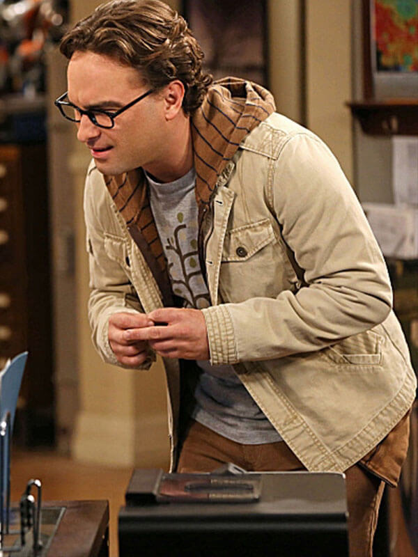 Johnny Galecki Big Bang Theory Season 07 Cream Cotton Jacket