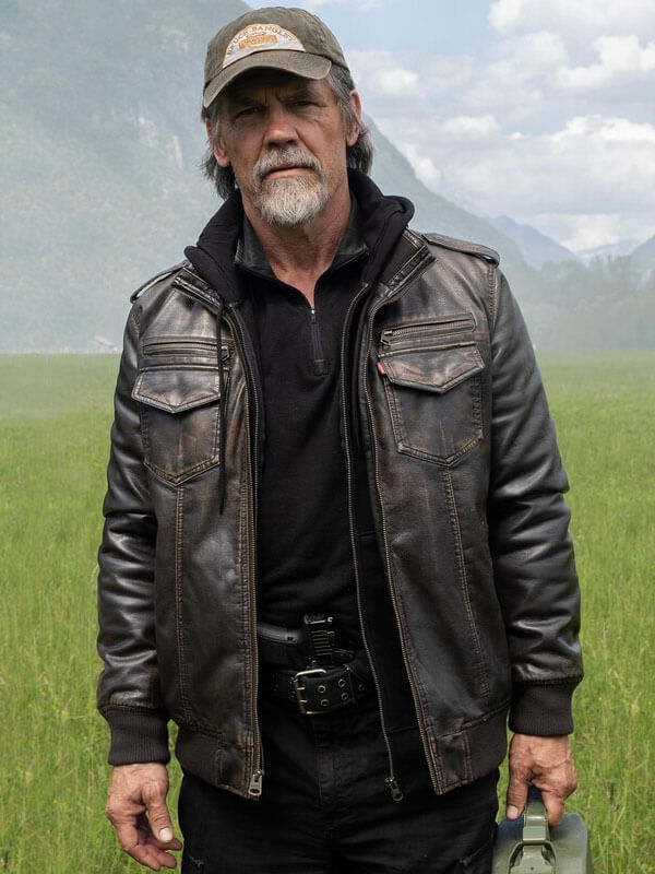 Josh Brolin The Dog Stars 2026 Brown Leather Jacket