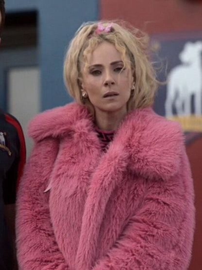 Juno Temple Ted Lasso Season 03 Pink Fur Jacket