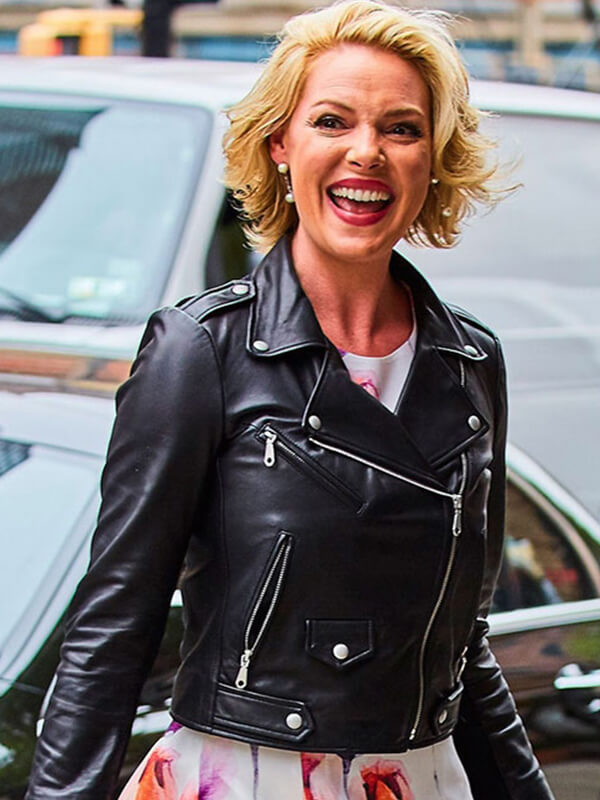 Katherine Heigl Black Leather Jacket