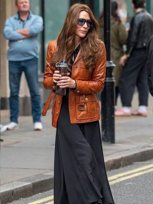 Kathryn St Jean Black Bag Brown Leather Jacket