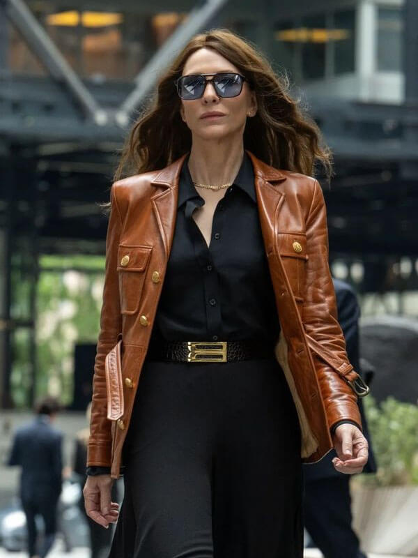Kathryn St Jean Black Bag Brown Leather Jacket