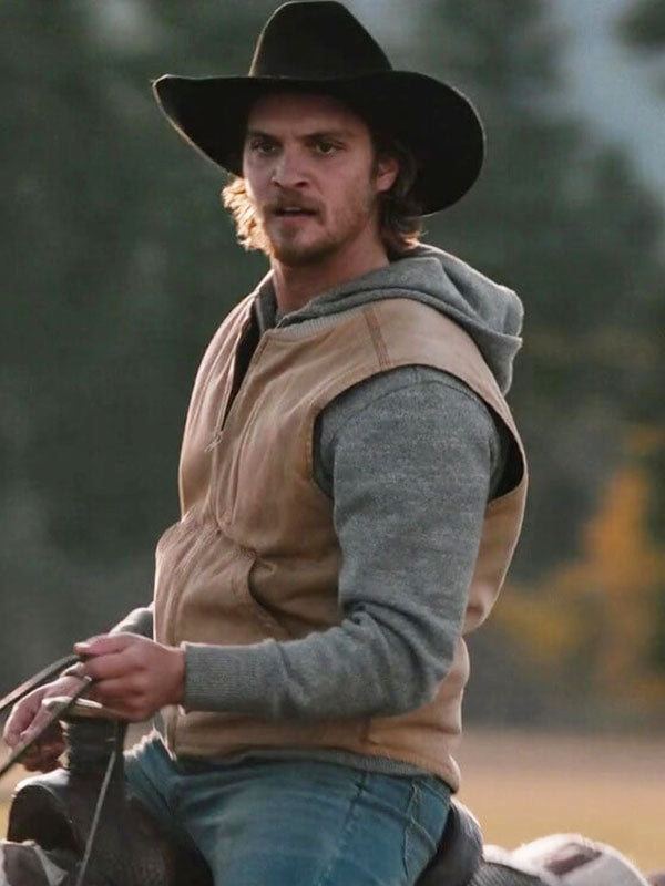 Kayce Yellowstone Season 02 Beige Cotton Vest