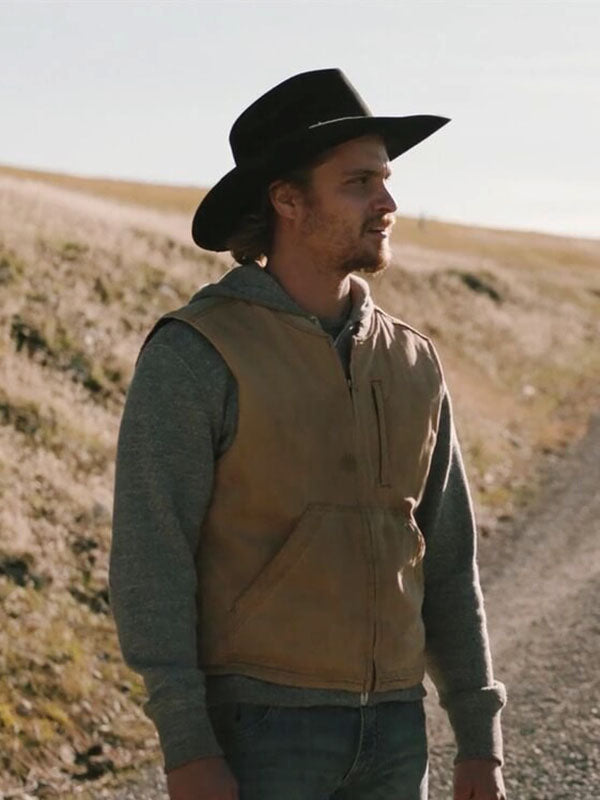 Kayce Yellowstone Season 02 Beige Cotton Vest