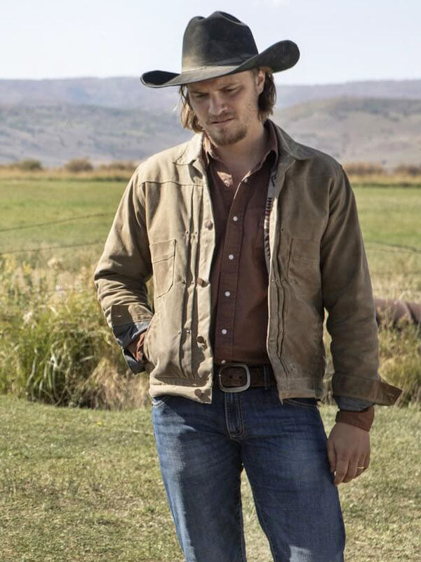 Kayce Yellowstone Season 04 Brown Cotton Jacket