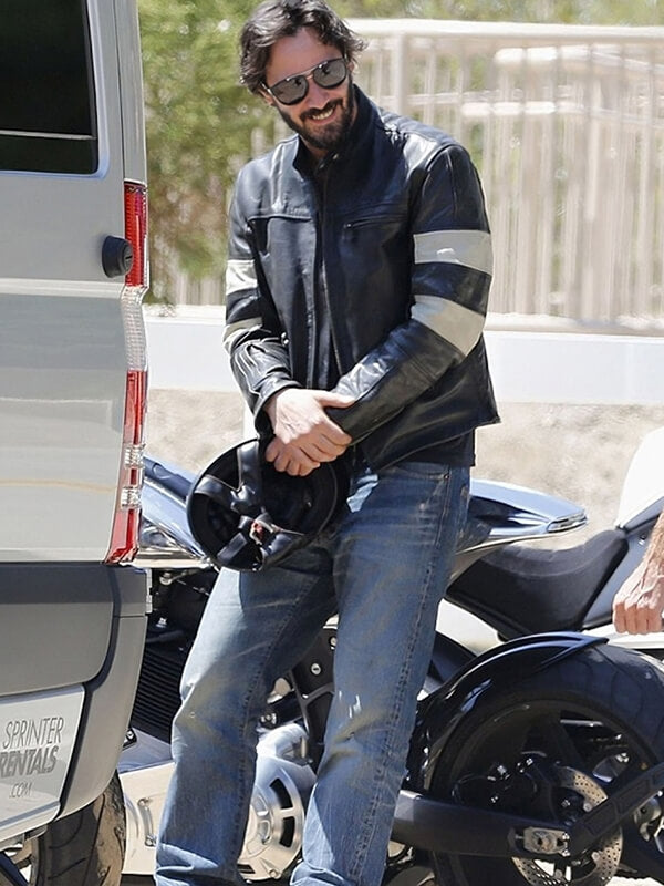 Keanu Reeves Black Leather Jacket