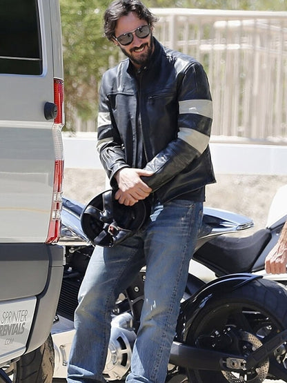 Keanu Reeves Black Leather Jacket
