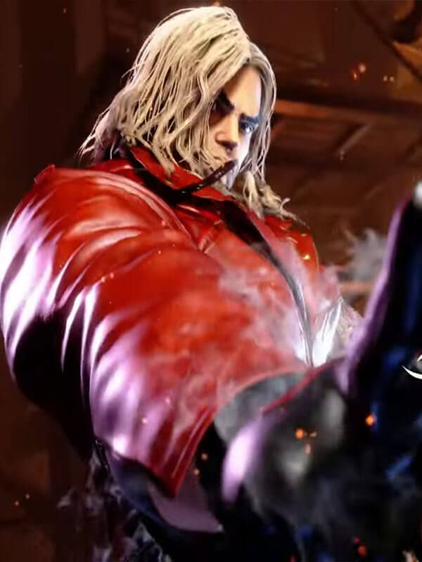 Ken Masters Street Fighter 6  Red Leather Jacket