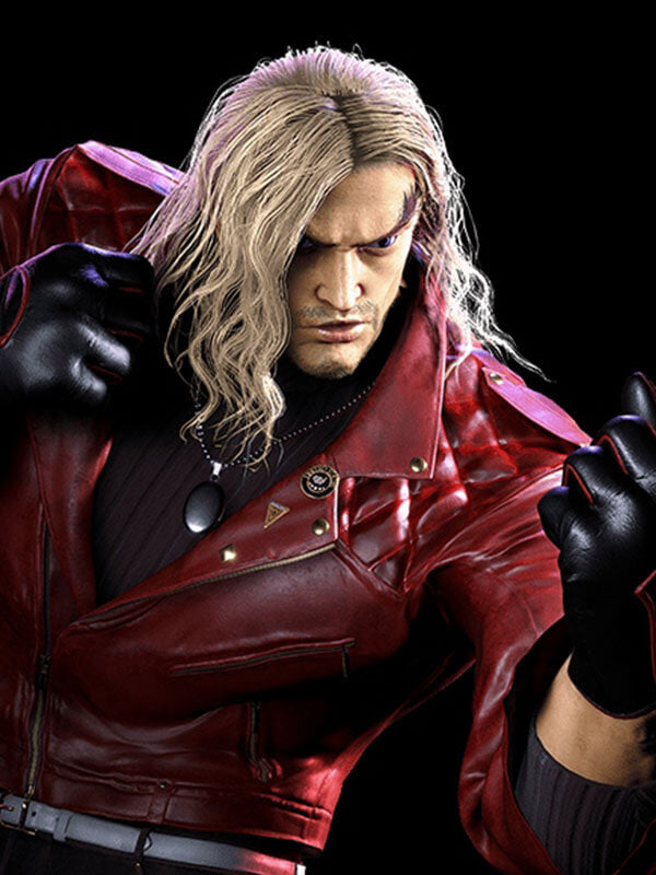 Ken Masters Street Fighter 6  Red Leather Jacket