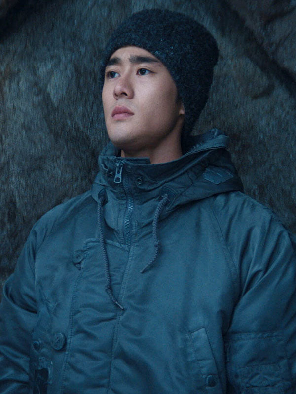 Kentaro Randa Monarch Legacy Of Monsters Season 02 Grey Puffer Jacket