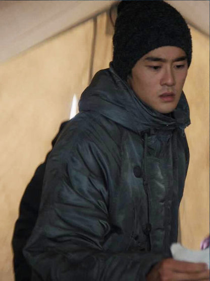 Kentaro Randa Monarch Legacy Of Monsters Season 02 Grey Puffer Jacket
