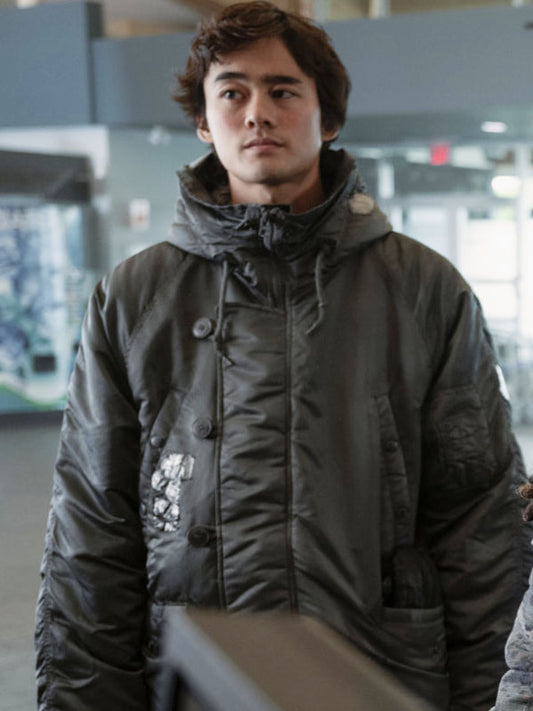 Kentaro Randa Monarch Legacy Of Monsters Season 02 Grey Puffer Jacket