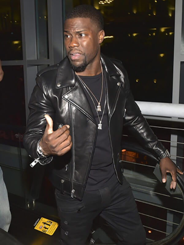 Kevin Hart Black Leather Jacket