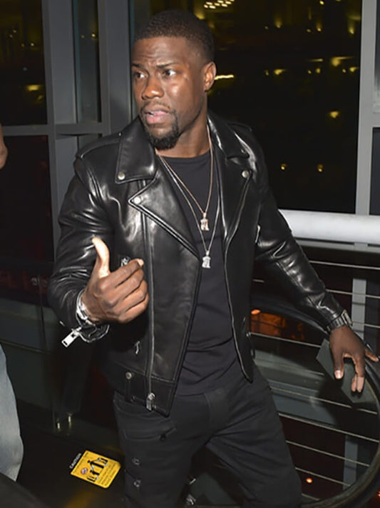 Kevin Hart Black Leather Jacket