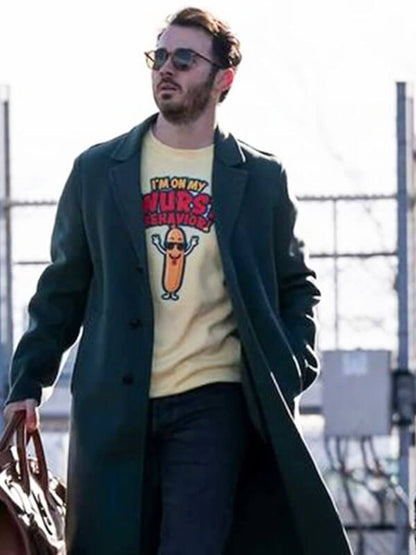 Kevin Jonas A Very Jonas Christmas Movie Green Wool Coat
