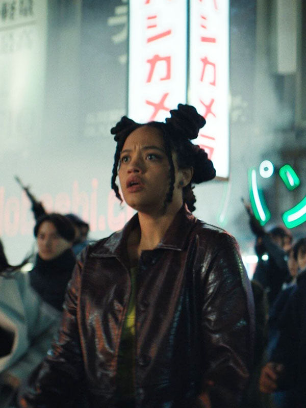 Kiersey Clemons Monarch Legacy Of Monsters Season 02 Maroon Leather Jacket