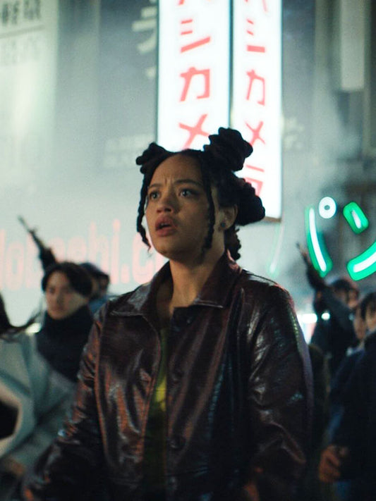 Kiersey Clemons Monarch Legacy Of Monsters Season 02 Maroon Leather Jacket