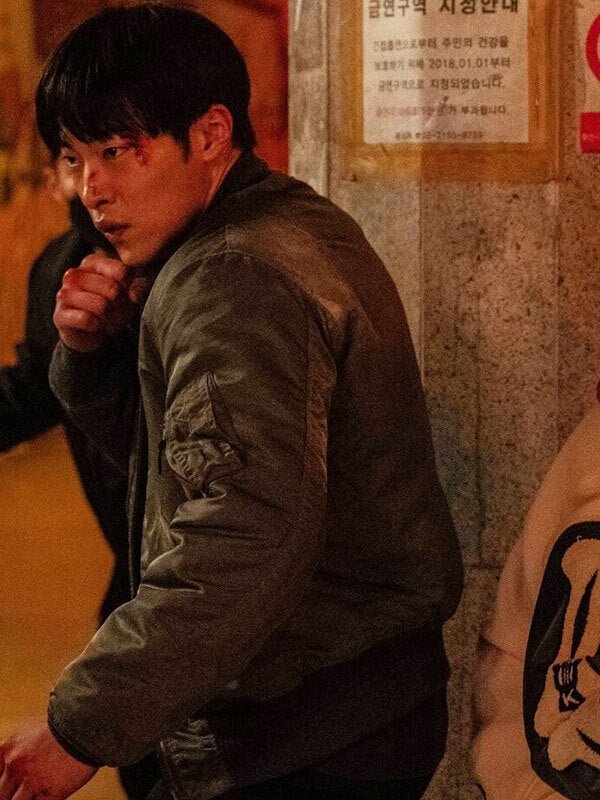 Kim Geon Woo Bloodhounds Season 01  Green Bomber Jacket