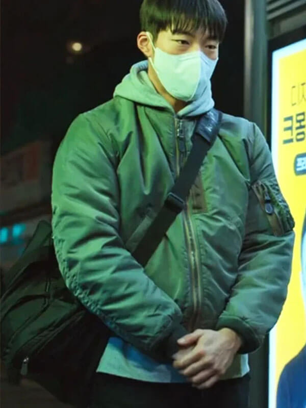 Kim Geon Woo Bloodhounds Season 01  Green Bomber Jacket