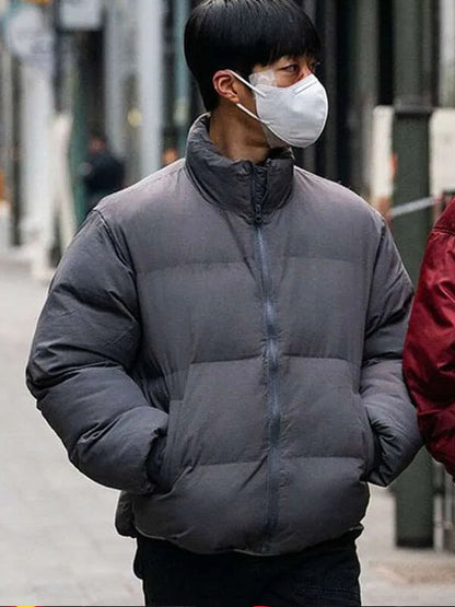Kim Geon Woo Bloodhounds Season 01 Grey Puffer Jacket