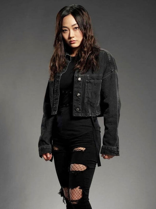 Kimiko Miyashiro The Boys Season 02 Black Denim Jacket