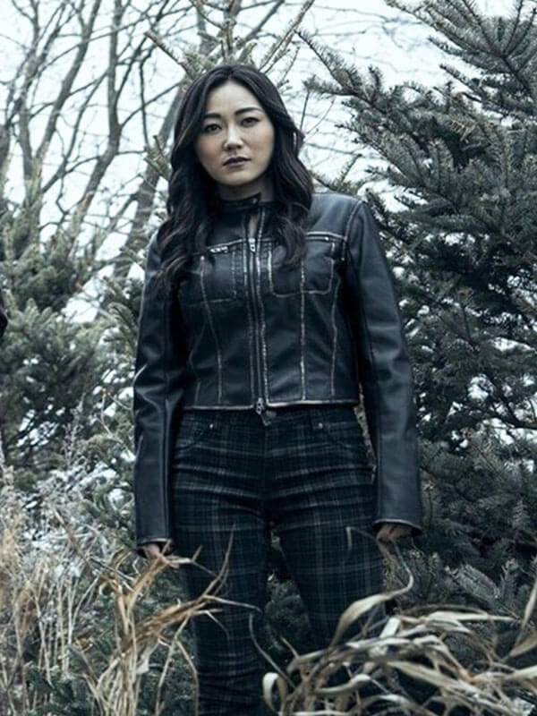 Kimiko Miyashiro The Boys Season 05 Black Biker Jacket
