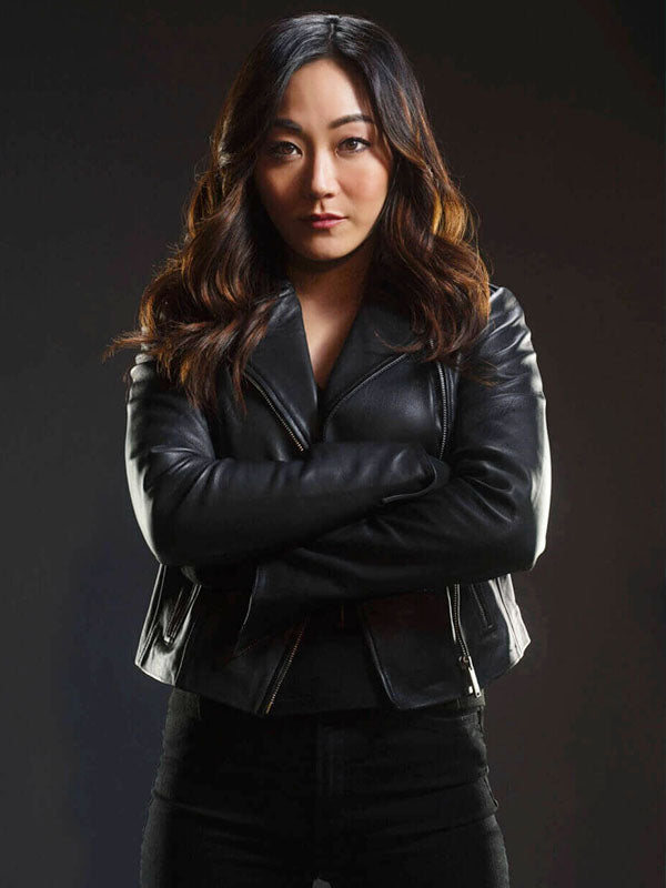 Kimiko Miyashiro The Boys Season 05 Black Leather Jacket