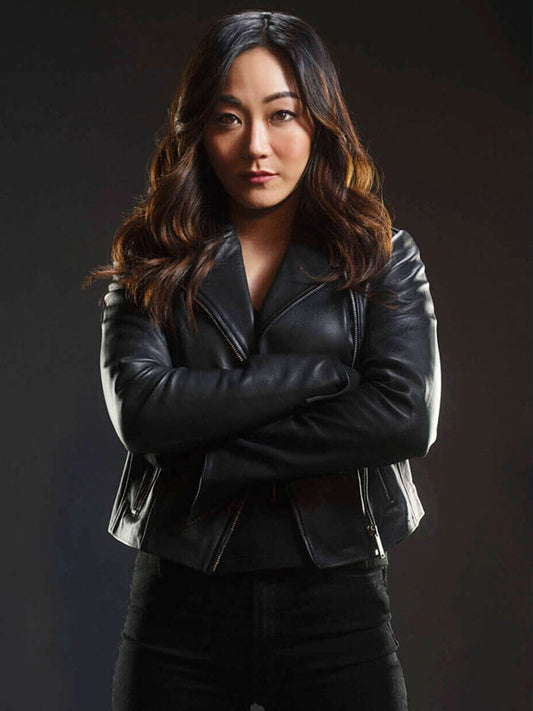 Kimiko Miyashiro The Boys Season 05 Black Leather Jacket