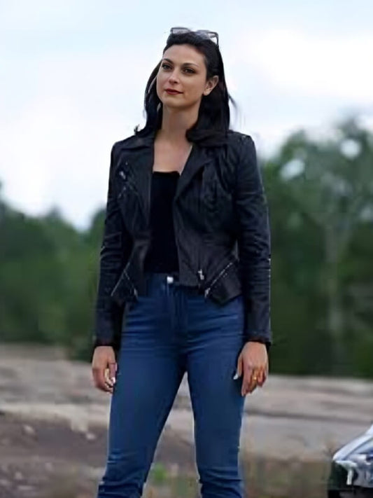 Last Looks 2021 Morena Baccarin Black Leather Jacket