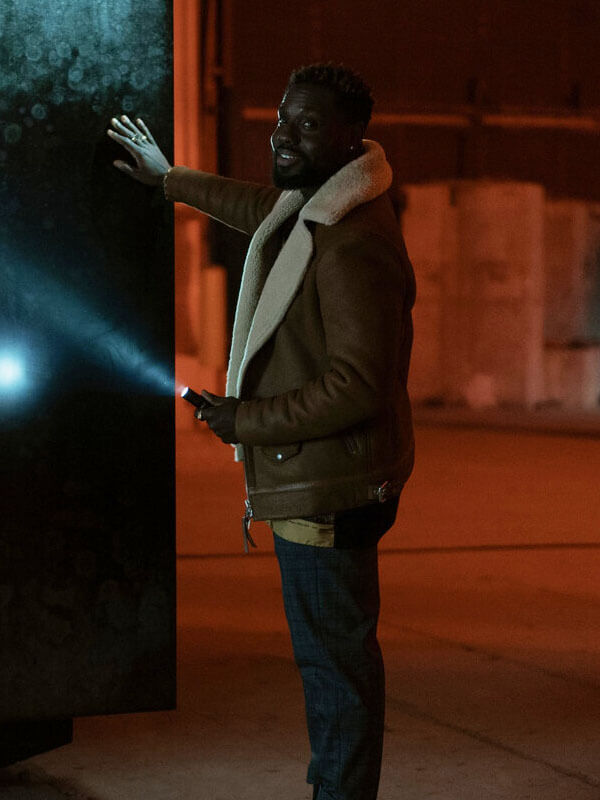 Leighton Vance Dark Matter Season 01 Brown Leather Jacket
