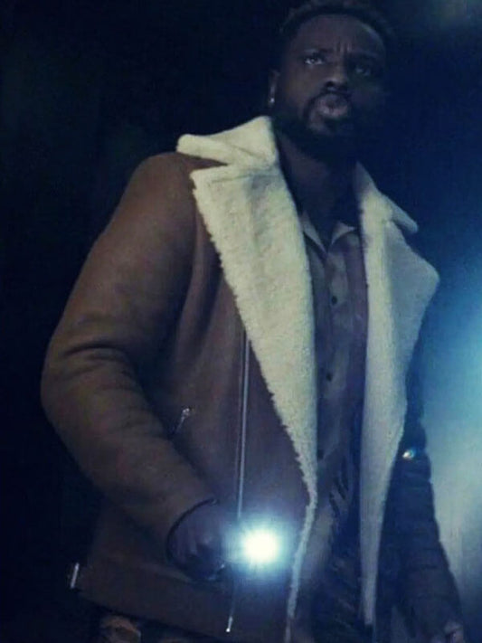 Leighton Vance Dark Matter Season 01 Brown Leather Jacket