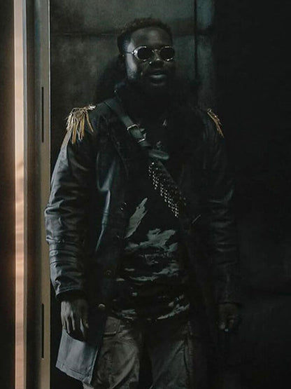 Leighton Vance Dark Matter Season 02 Black Leather Coat