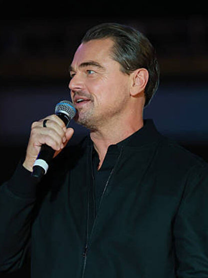 Leonardo Di Caprio One Battle After Another Black Jacket