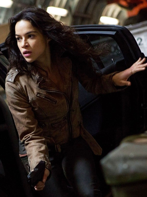Letty Ortiz Fast & Furious 6 Brown Suede Jacket