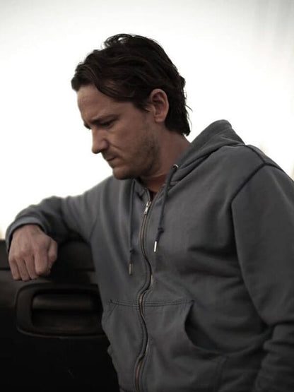 Lewis Pullman Remarkably Bright Creatues 2026 Grey Zip Up Hoodie