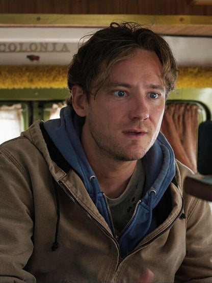 Lewis Pullman Remarkably Bright Creatures 2026 Brown Cotton Jacket