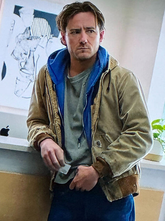 Lewis Pullman Remarkably Bright Creatures 2026 Brown Cotton Jacket